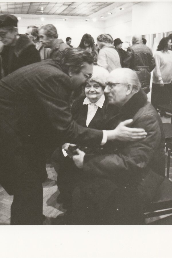 Zleva Karel Moudrý, Josef Vohrabal s manželkou